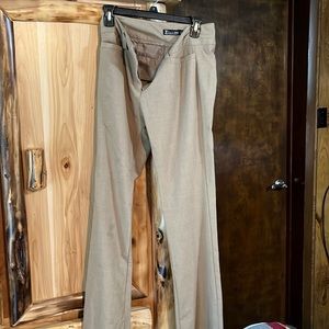 New York and Company khaki flare trousers, size 6